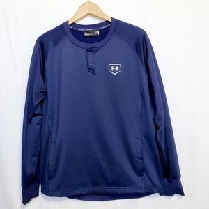 Under Armour Sweatshirt Pockets Navy Blue Mens Large